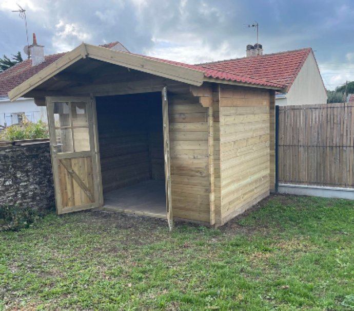 Abri de jardin en bois 2 pentes